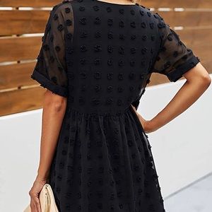 Kirundo black flowy summer dress. Sheer sleeves, lined dress. NEVER WORN
